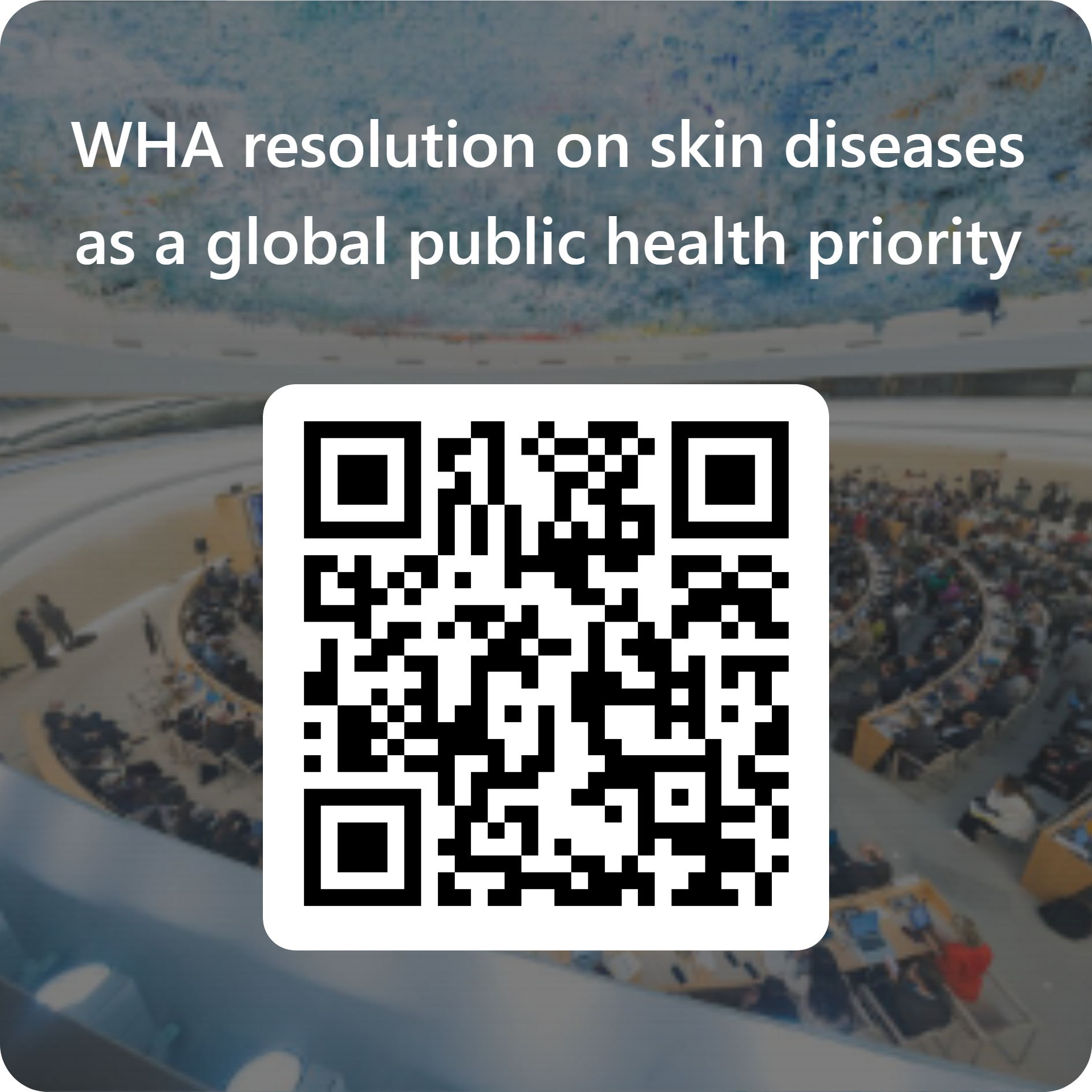 QR Code for WHA resolution on skin diseases as a global public health priority