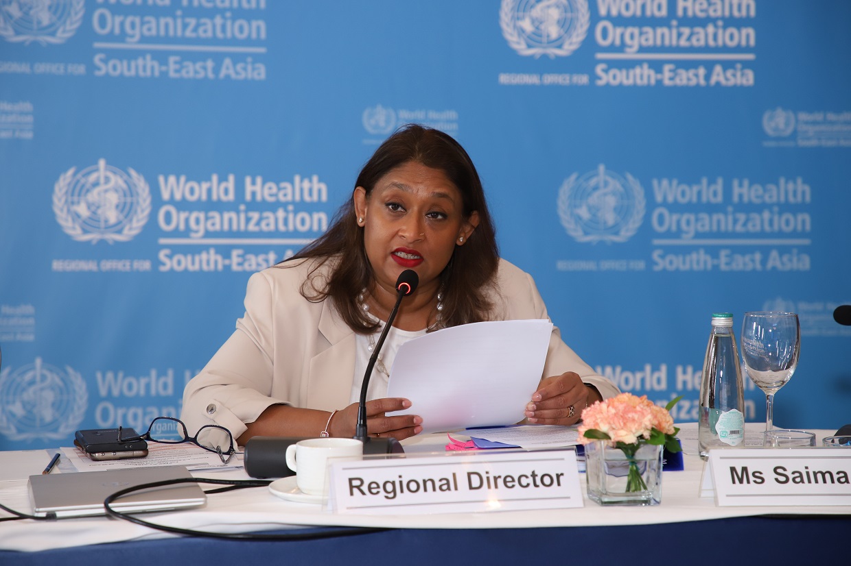 WHO South-East Asia Regional Director Saima Wazed at the opening of SPPDM