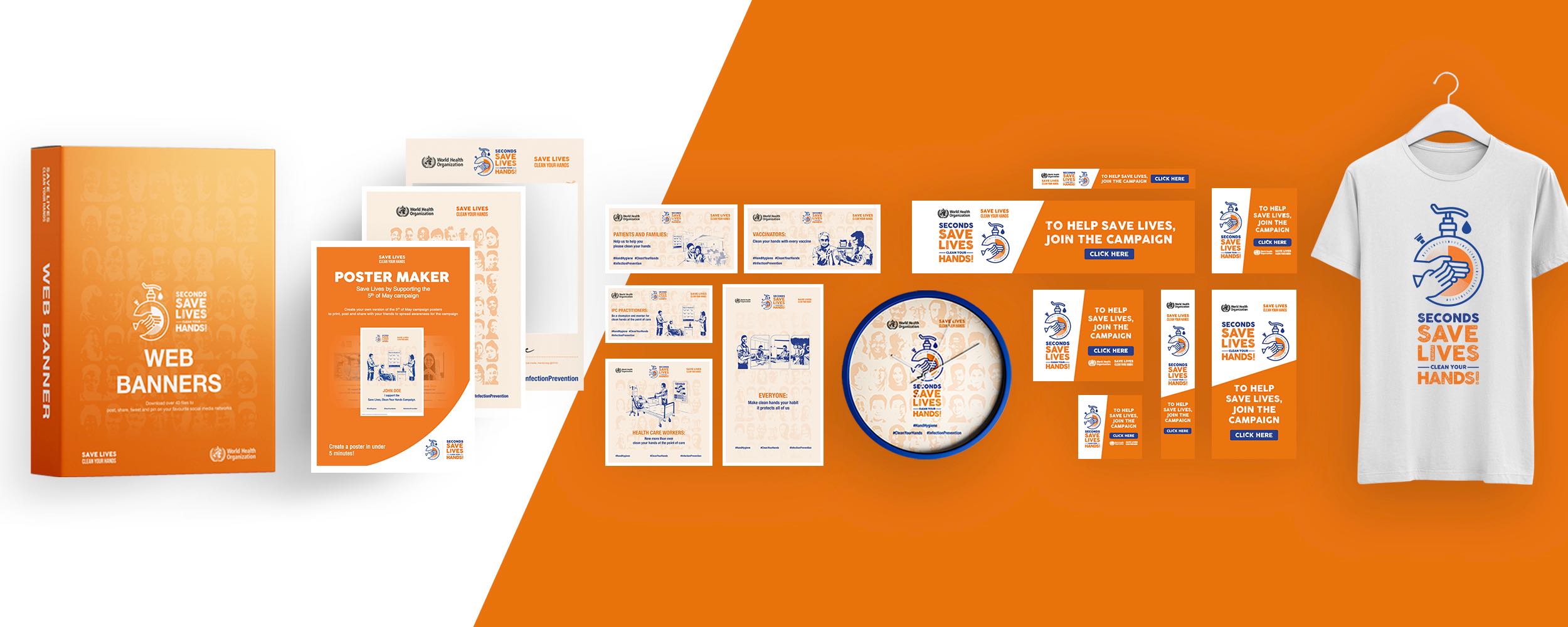 World hand hygiene day 2021 display of various campaign assets