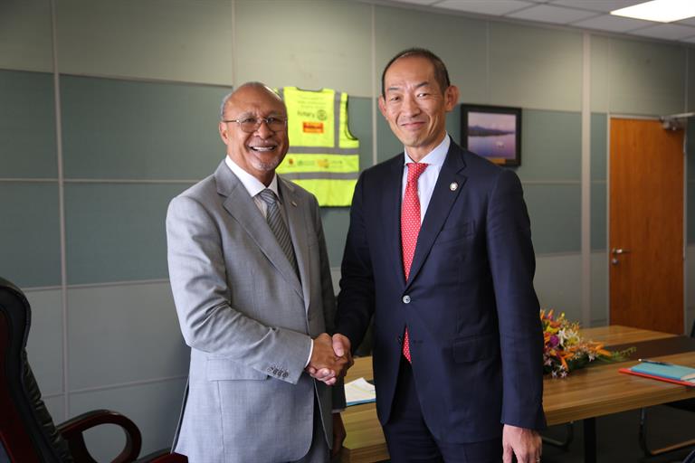 #02 PNG Health Minister Sir Puka Temu and WPRO RD Dr Takeshi Kasai #02 PNG Health Minister Sir Puka Temu and WPRO RD Dr Takeshi Kasai