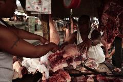 Meat market in Guiuan, Eastern Samar (Philippines)